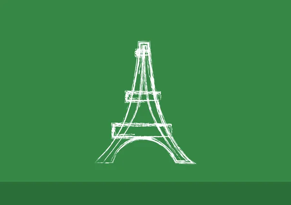 Eiffel tower skiss ikon — Stock vektor