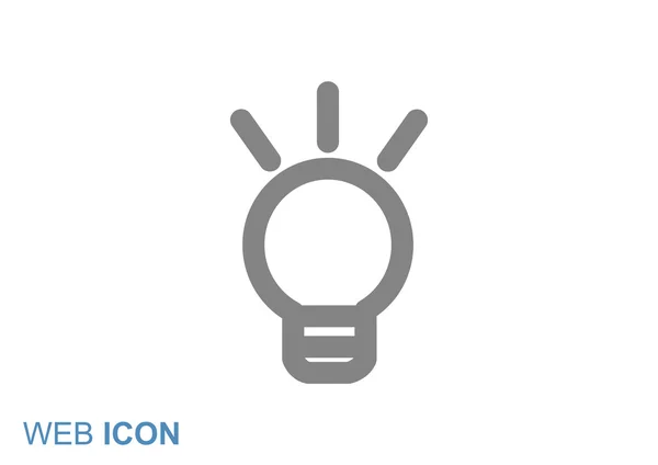 Light bulb web icon — Stock Vector