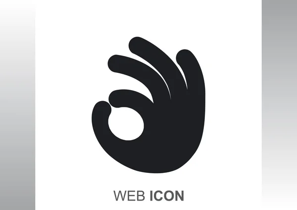 Ok gesto icono web — Vector de stock