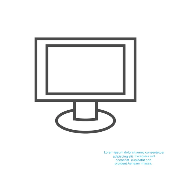 Icône web écran moniteur vide — Image vectorielle