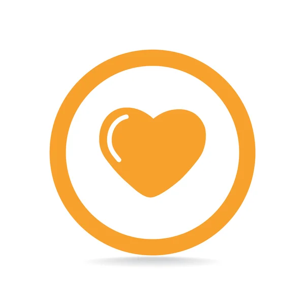 Icono web simple corazón — Vector de stock