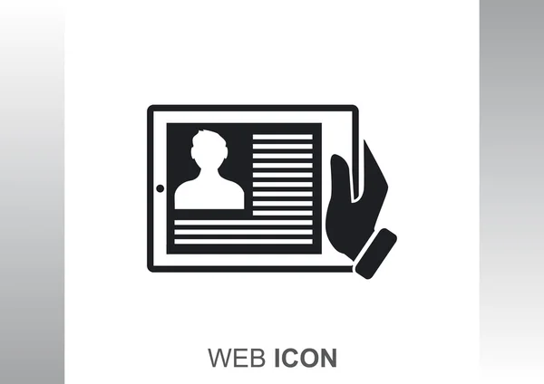 Tableta digital icono web simple — Archivo Imágenes Vectoriales