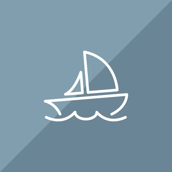 Веб значок вітрильного човна — стоковий вектор