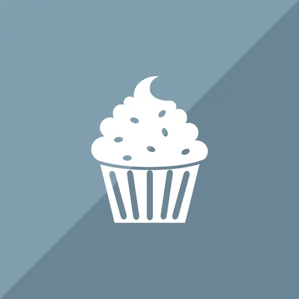 Cupcake ícone da web sobremesa — Vetor de Stock