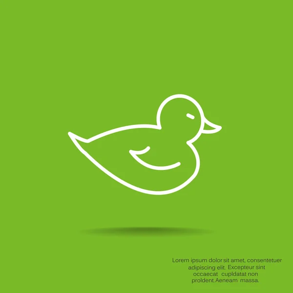 Toy duckling bosquejo icono web — Vector de stock