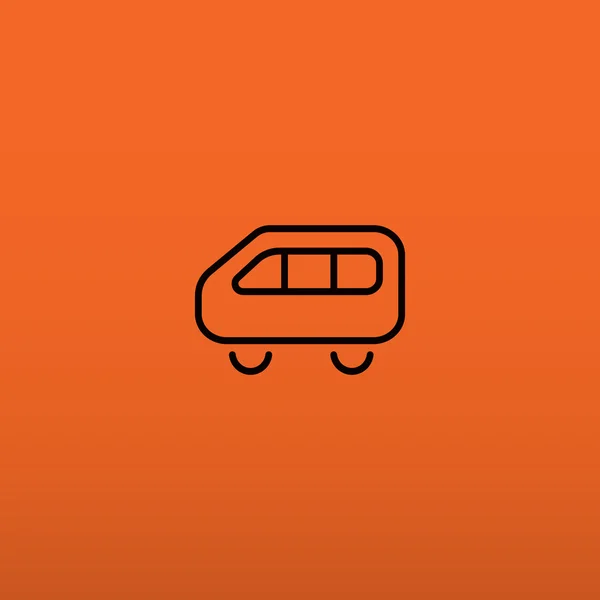 Eenvoudige bus web pictogram — Stockvector