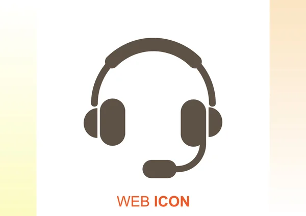 Earphones garniture web icon — Stock Vector