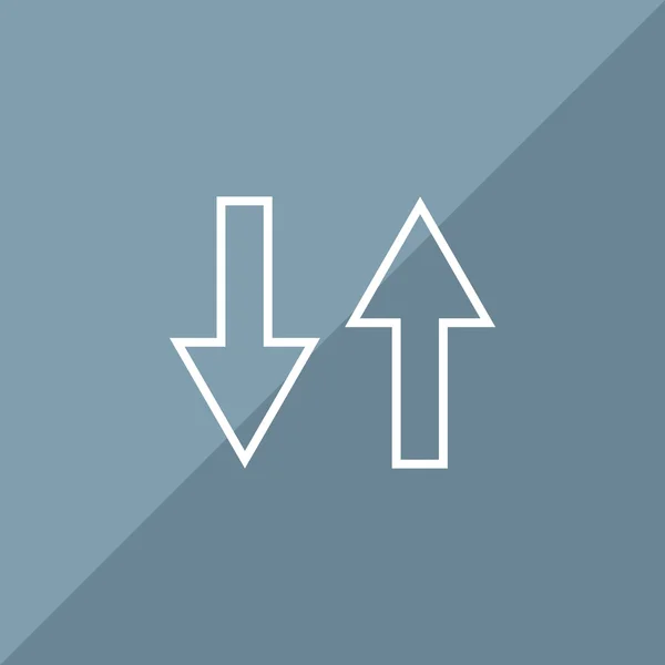 Två pilar ikon, omvända koncept — Stock vektor