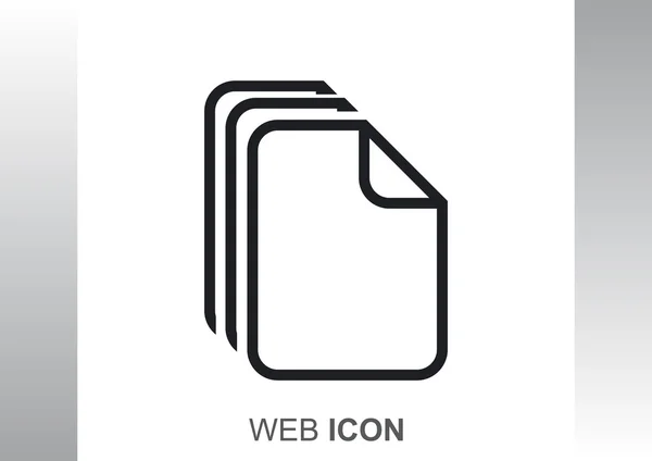 Ikona webové soubory nebo dokumenty — Stockový vektor