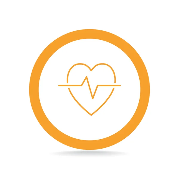 Eenvoudige symboolpictogram cardiologie — Stockvector