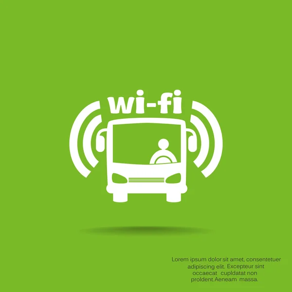 Wi-Fi otobüs işareti — Stok Vektör