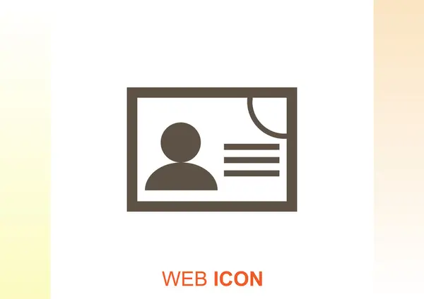 Documento que determina la identidad icono web — Archivo Imágenes Vectoriales