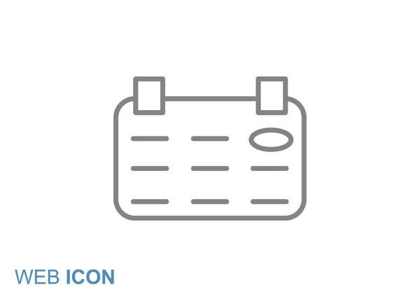 Hoja de calendario icono web simple — Archivo Imágenes Vectoriales