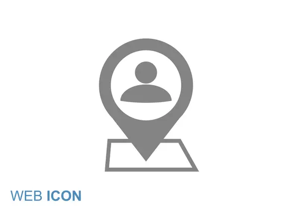 Dům umístění ukazatele jednoduchý ikona — Stockový vektor