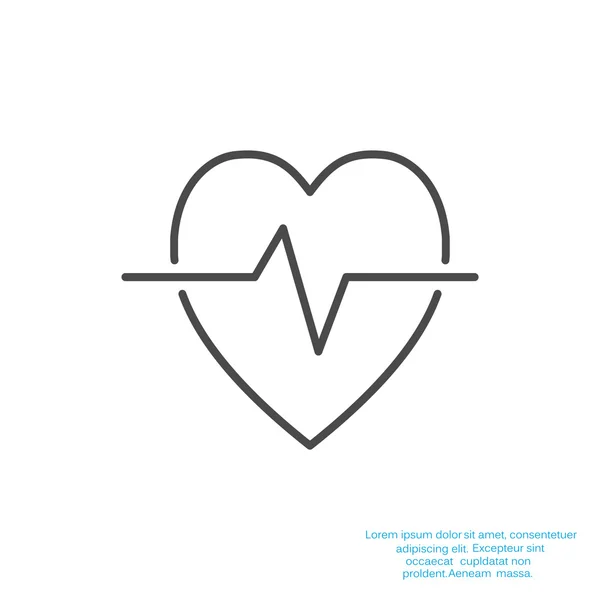 Symbole cardiologie icône simple — Image vectorielle