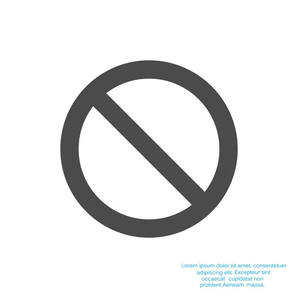 Prohibición Signo Web icono — Archivo Imágenes Vectoriales