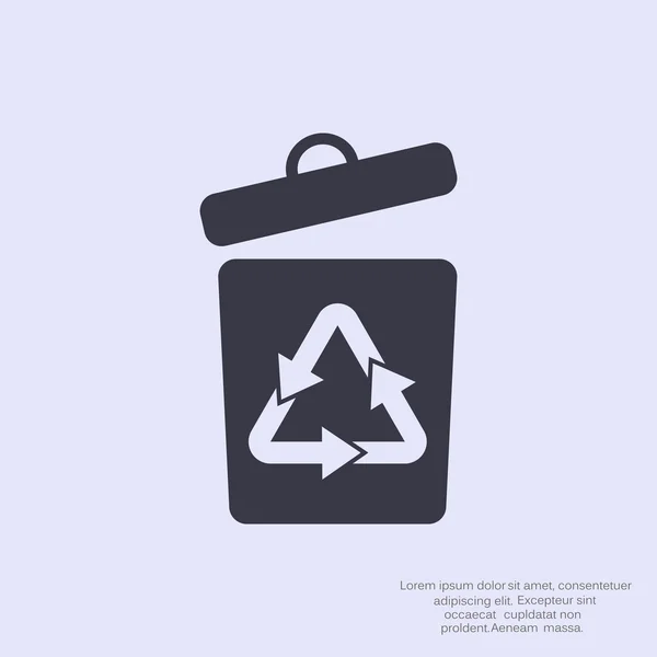 Waste recycling symbol with arrows — Stock Vector