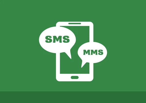 Smartphone com ícone de bolhas sms —  Vetores de Stock