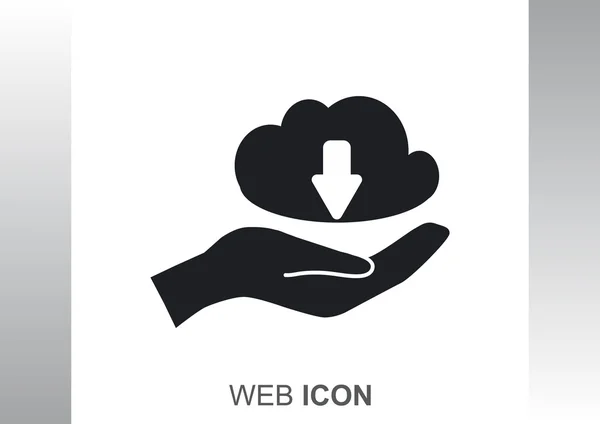 Data cloud na straně web ikony — Stockový vektor