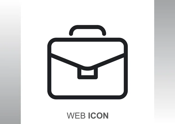 Simple icono web maletín — Vector de stock