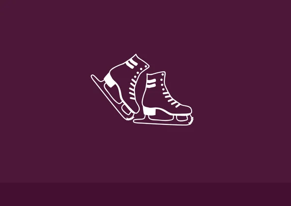 Schaatsen web pictogram — Stockvector