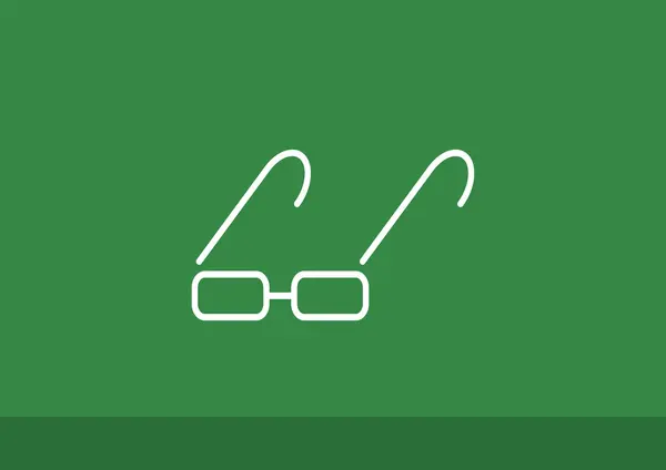 Téglalap alakú szemüveg egyszerű ikon — Stock Vector