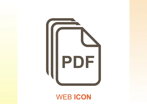 File PDF semplice icona web — Vettoriale Stock