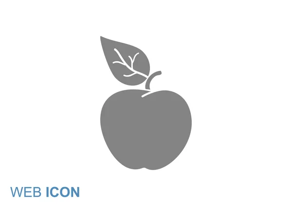 Apple z liści tkanina ikona — Wektor stockowy