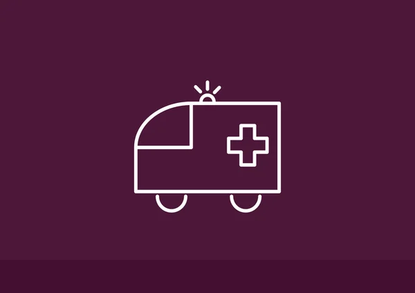 Ambulance auto web pictogram — Stockvector