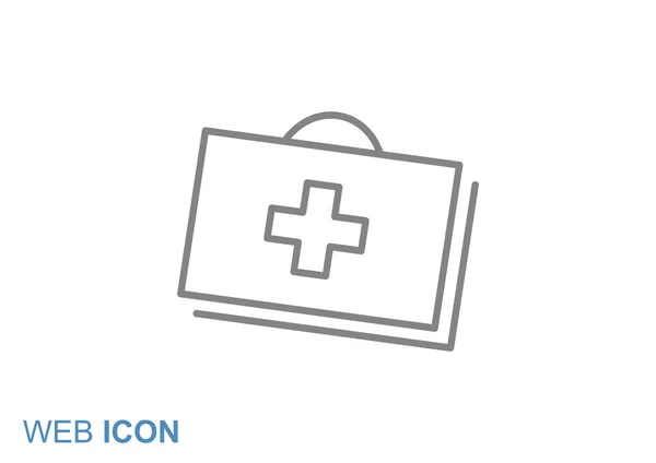 Web-Ikone für medizinische Fälle — Stockvektor