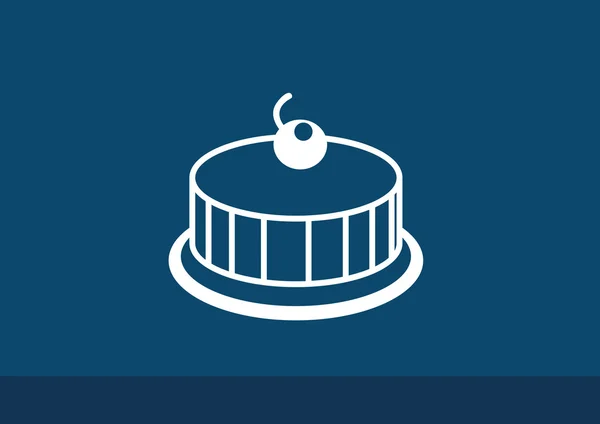 เค้กที่มีไอคอนเว็บเชอร์รี่ — ภาพเวกเตอร์สต็อก