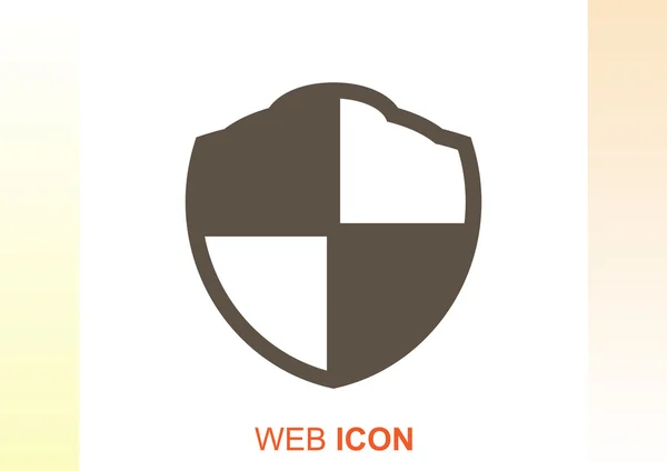 Icona web scudo semplice — Vettoriale Stock