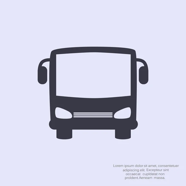 ไอคอนด้านหน้าของรถบัสที่เรียบง่าย — ภาพเวกเตอร์สต็อก