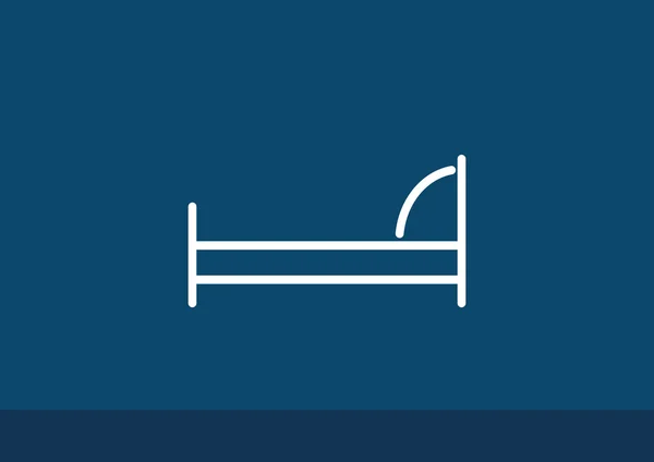 Kórházi ágy egyszerű ikon — Stock Vector
