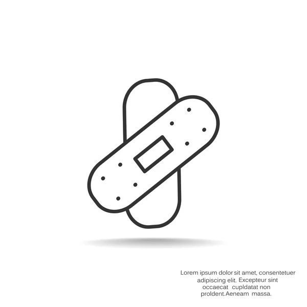 Bandage plaster simple web icon — Stock Vector