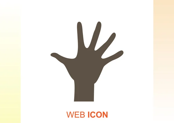 Icono web de palma abierta — Archivo Imágenes Vectoriales