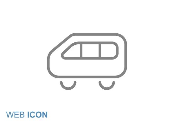 Icône web bus simple — Image vectorielle