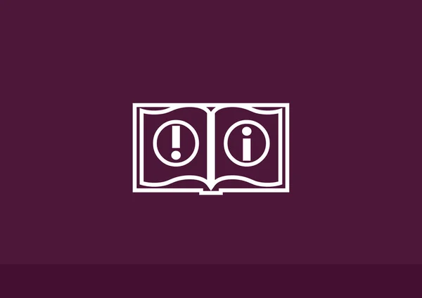 Icono de libro abierto, concepto de instrucción — Vector de stock