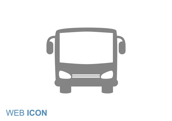 Eenvoudige bus front web pictogram — Stockvector