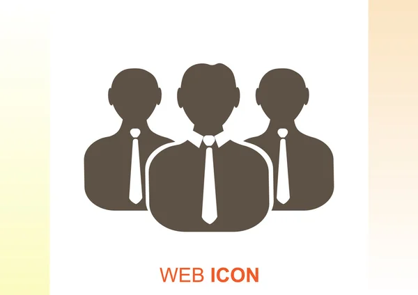 Gruppo di persone semplice icona web — Vettoriale Stock