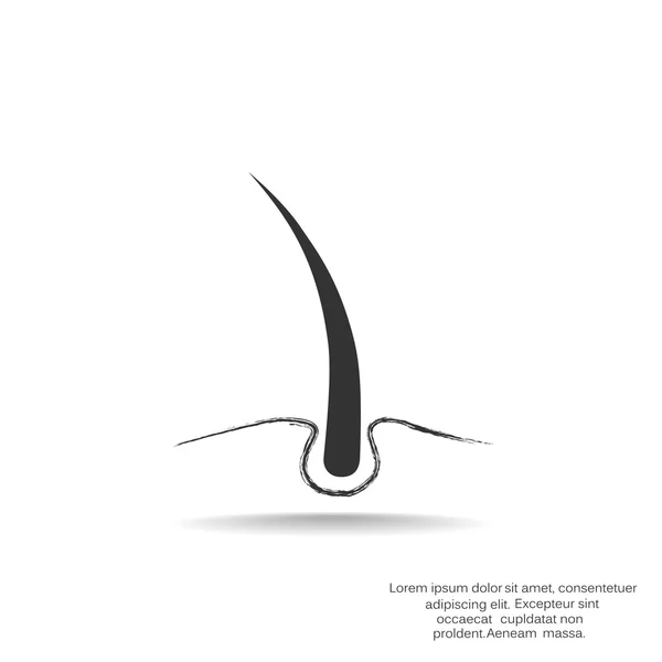 Icono web de cabello dañado — Vector de stock