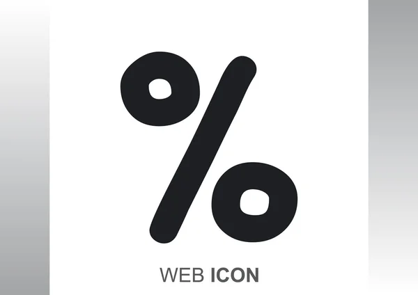 Ikona prosty symbol procentu — Wektor stockowy