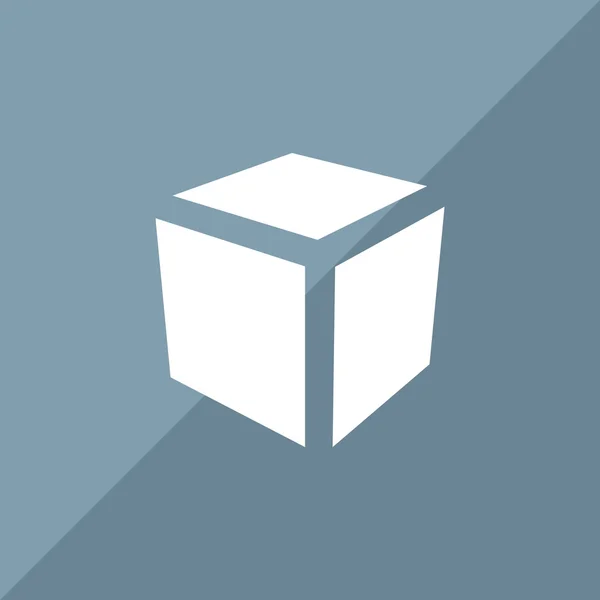 Simple cubo icono web — Archivo Imágenes Vectoriales