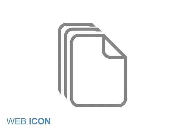 Fichiers ou papiers icône web — Image vectorielle