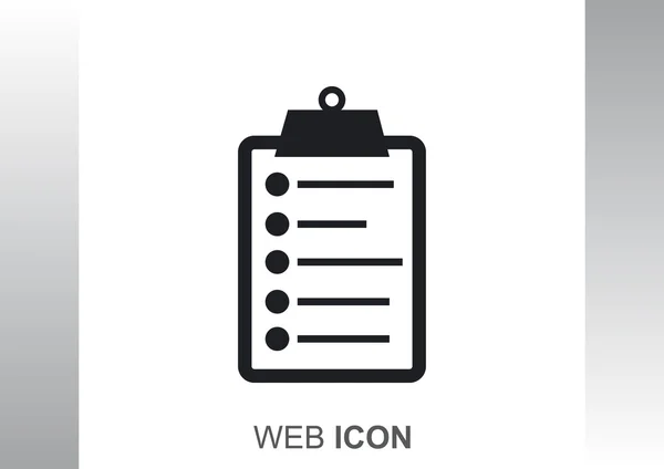 Lista en el portapapeles icono simple — Vector de stock