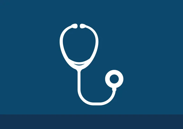 Stethoscoop eenvoudige web pictogram — Stockvector