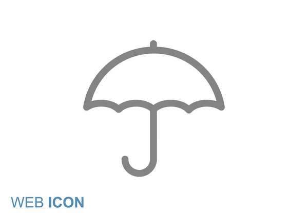 Icône web ombrelle simple contour — Image vectorielle