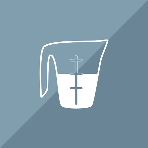 Вимірювання чашки за допомогою значка рідини — стоковий вектор