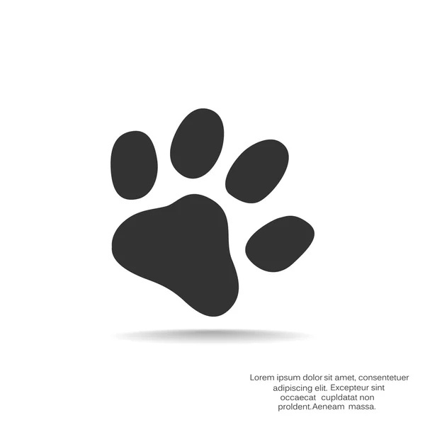 Hund tass enkel spårsymbol — Stock vektor
