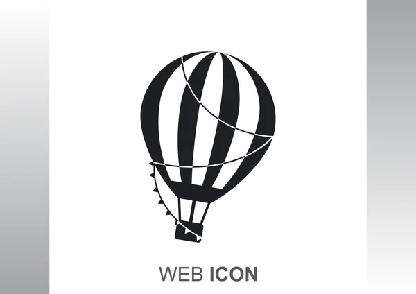 Ícone web de aerostato de balão — Vetor de Stock